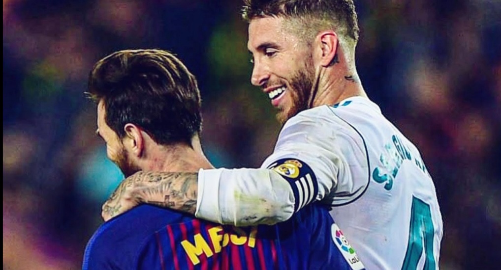 Football Ligue Psg Sergio Ramos Fait Un Clin D Il Lionel Messi